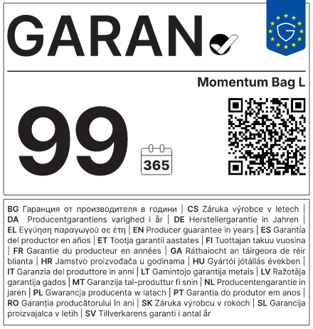 Garantía de durabilidad del fabricante: 99 años — Oberwerth Momentum Bag L
