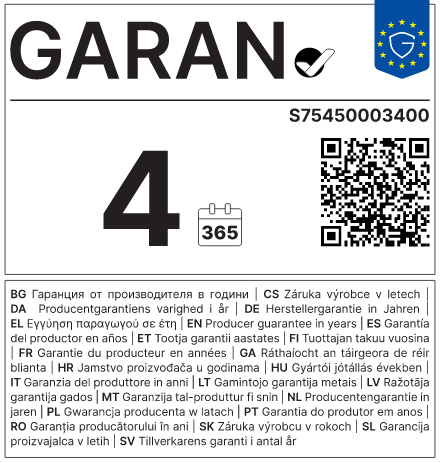 Hersteller-Haltbarkeitsgarantie: 4 Jahre — Scout S75450003400